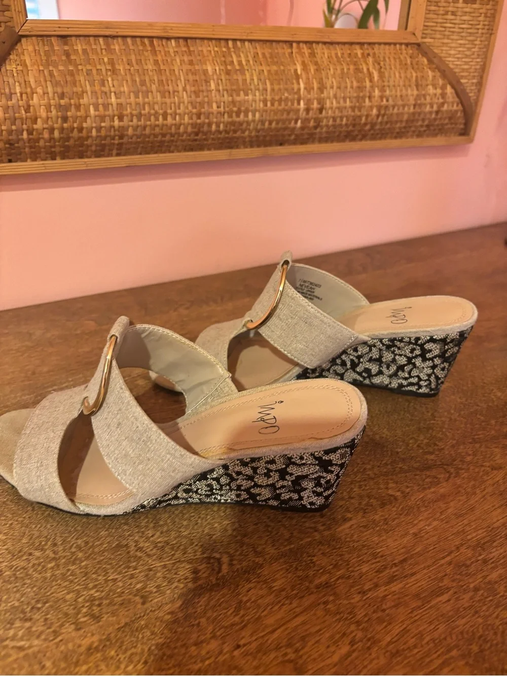 IMPO slide wedge sandals